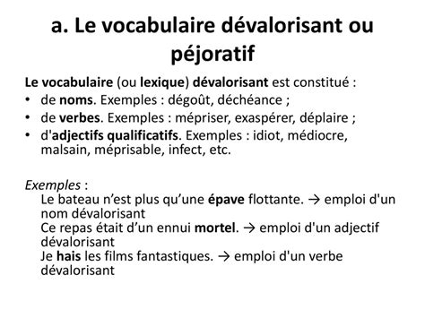 péjoratif définition|péjoratif translation in English .